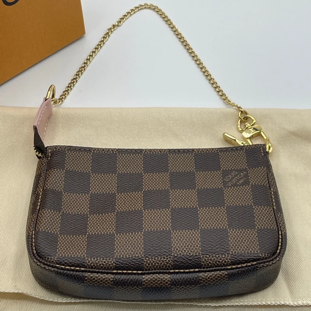 Louis Vuitton Christmas 2020 Pochette Mini Accessories Damier Ebene Vivienne - Picture 3 of 16
